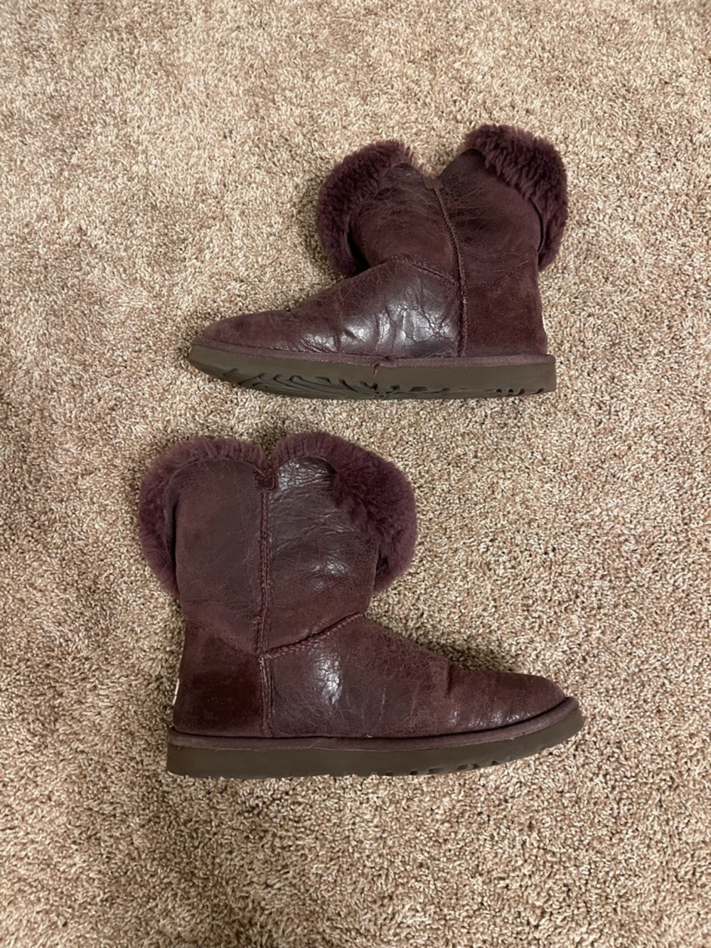 UGG Women's Short Faux-Shearling Boot in purple